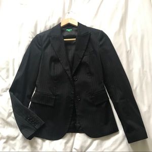 Black and white pinstripe blazer